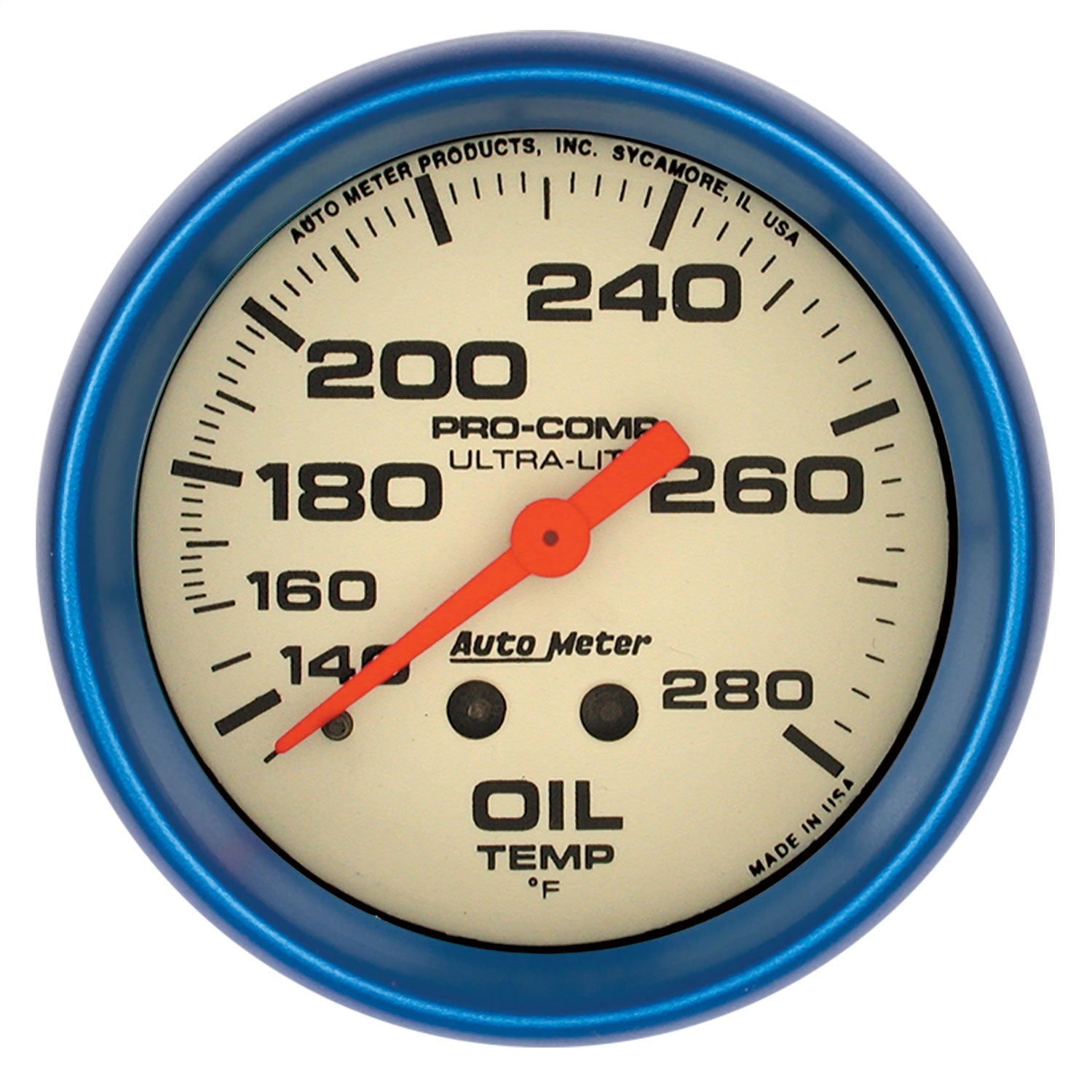 2-5/8" OIL TEMPERATURE, 140-280 °F, ULTRA-NITE