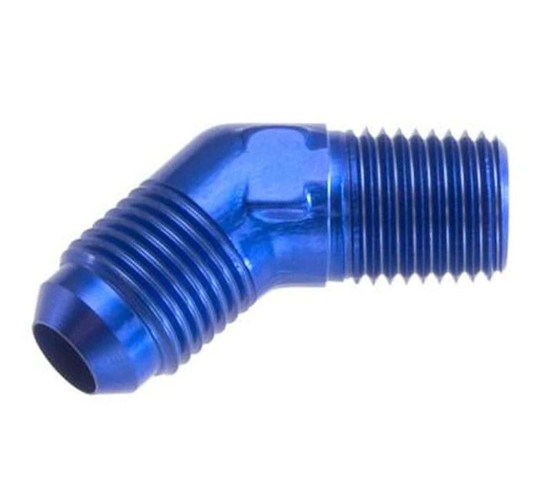 Redhorse Performance 823-08-06-1 -08 45 Degree Male Adapter to -06 (3/8") NPT Male - Blue