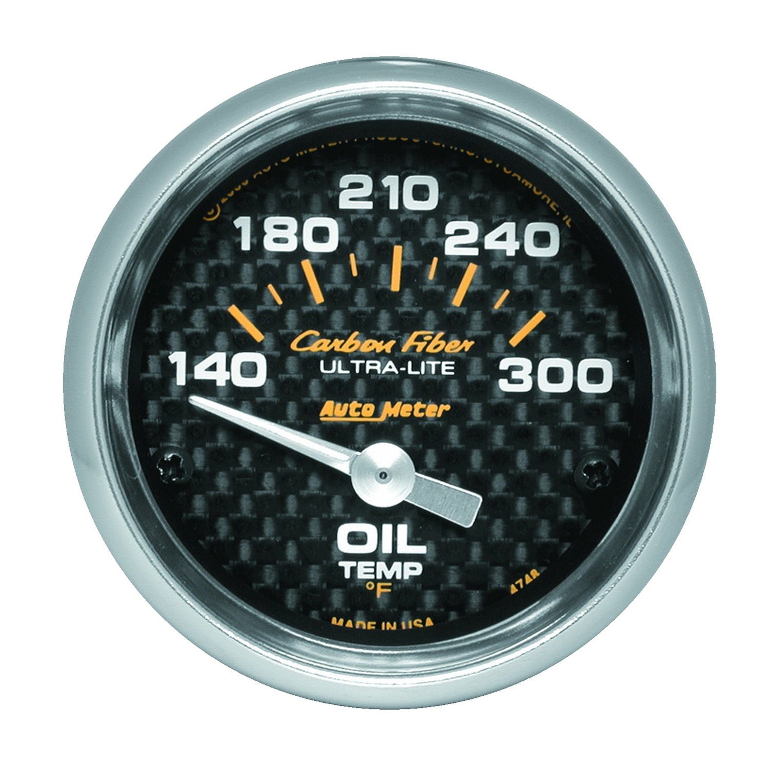 2-1/16" OIL TEMPERATURE, 140-300 °F, CARBON FIBER