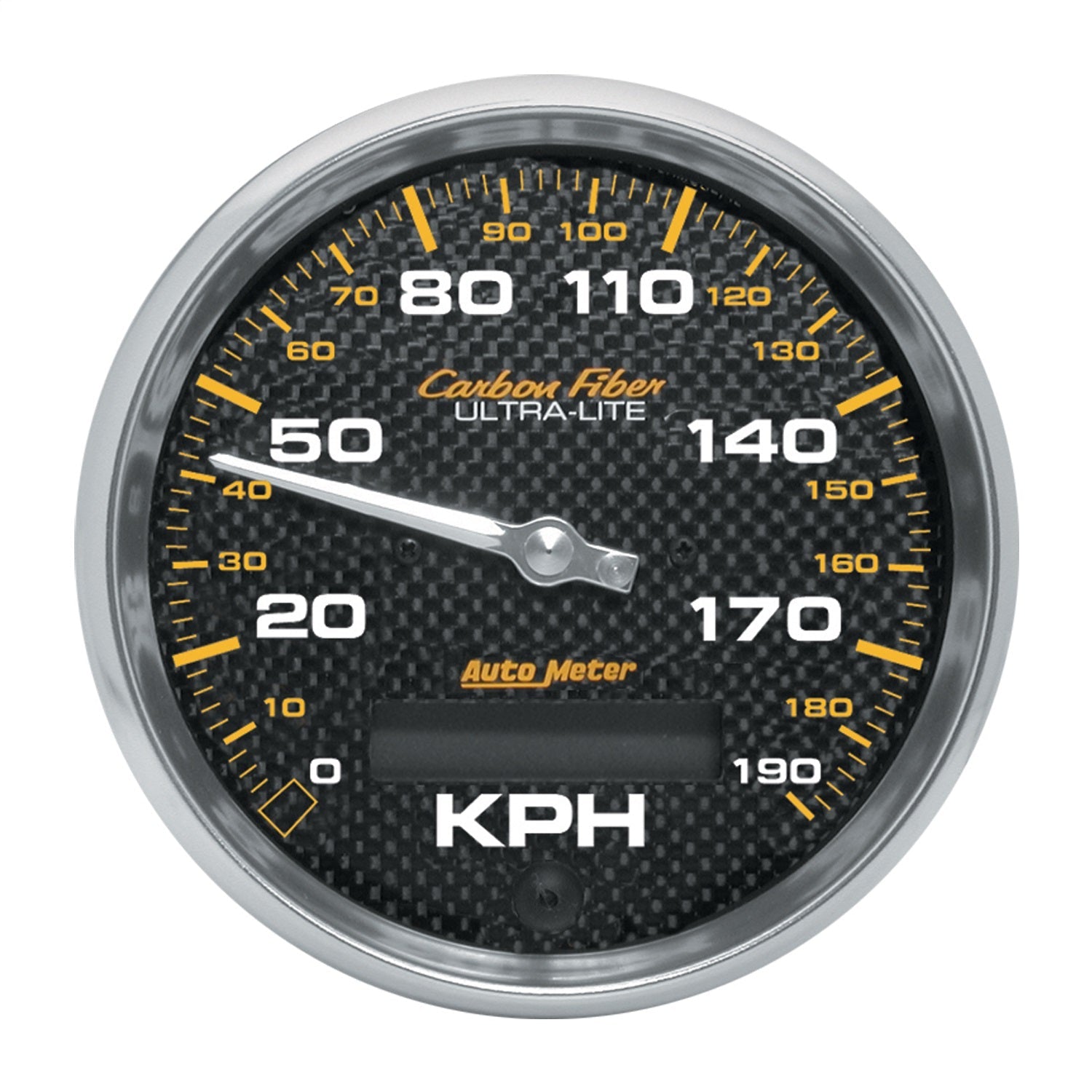 3-3/8" SPEEDOMETER, 0-190 KPH, CARBON FIBER