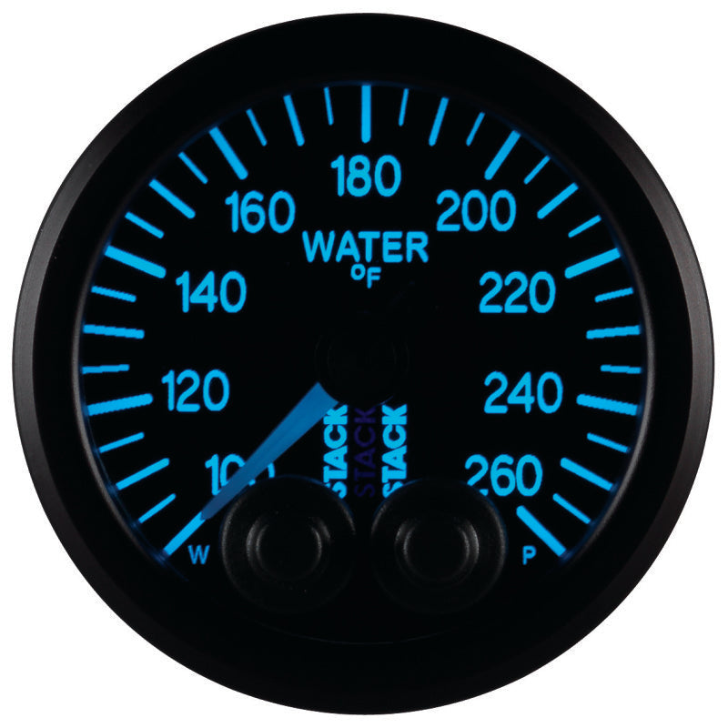 WATER TEMP, PRO-CONTROL, 52MM, BLK, 100-260 °F, 1/8" NPTF MALE