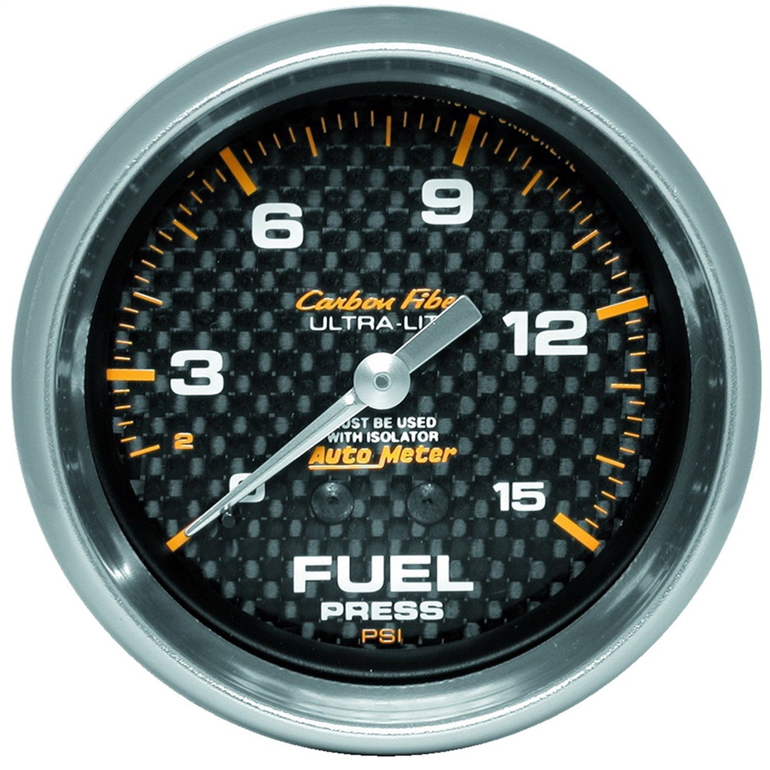 2-5/8" FUEL PRESSURE, 0-15 PSI, CARBON FIBER