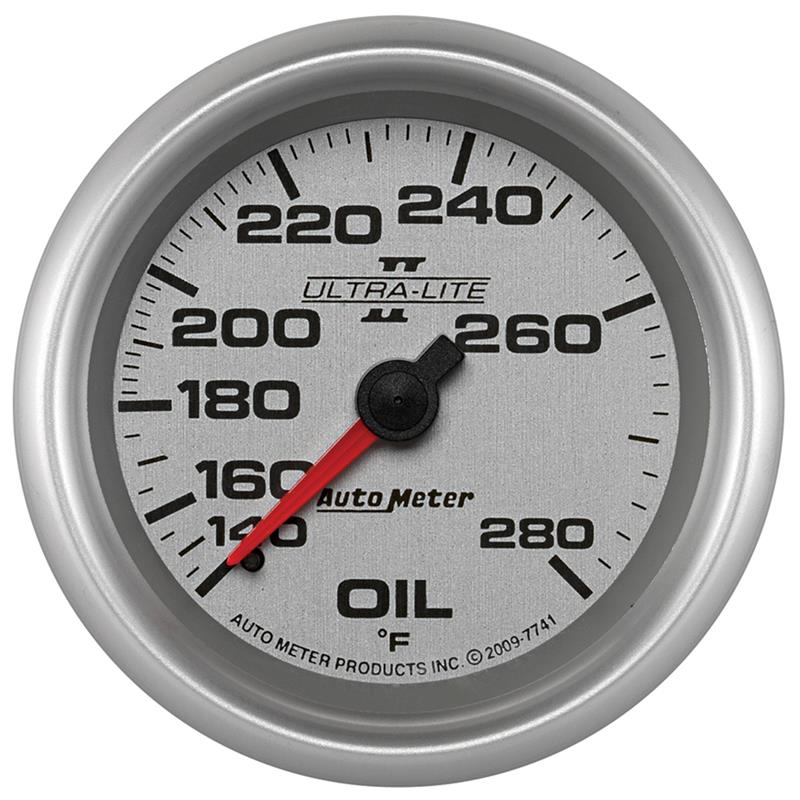 2-5/8" OIL TEMPERATURE, 140-280 °F, ULTRA-LITE II