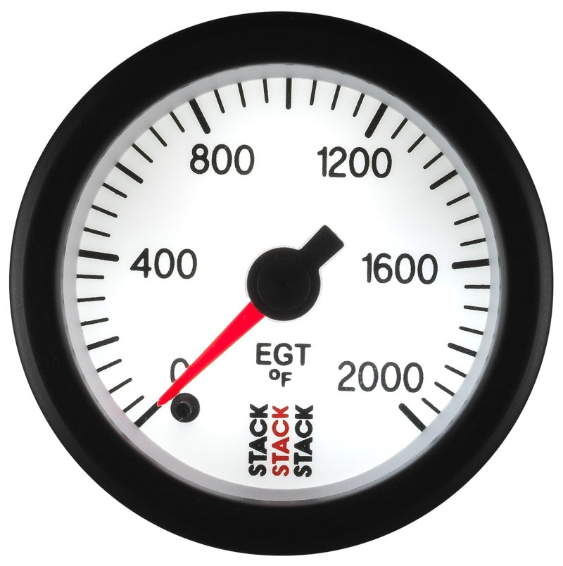 EXHAUST GAS TEMP, PRO STEPPER MOTOR, 52MM, WHT, 0-2000 °F