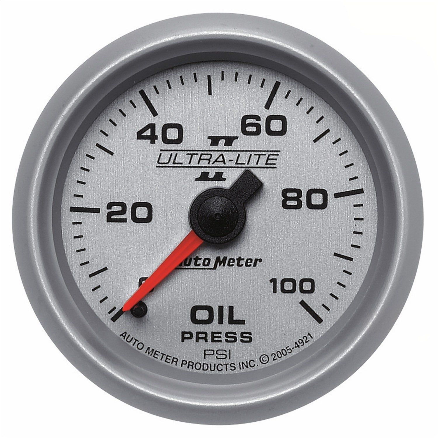 2-1/16" OIL PRESSURE, 0-100 PSI, ULTRA-LITE II