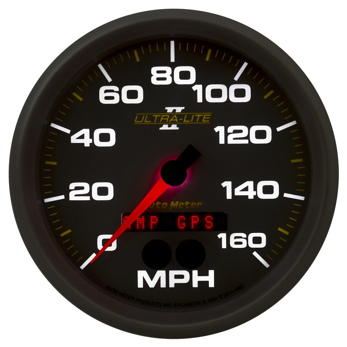 5" GPS SPEEDOMETER, 0-160 MPH, ULTRA-LITE II