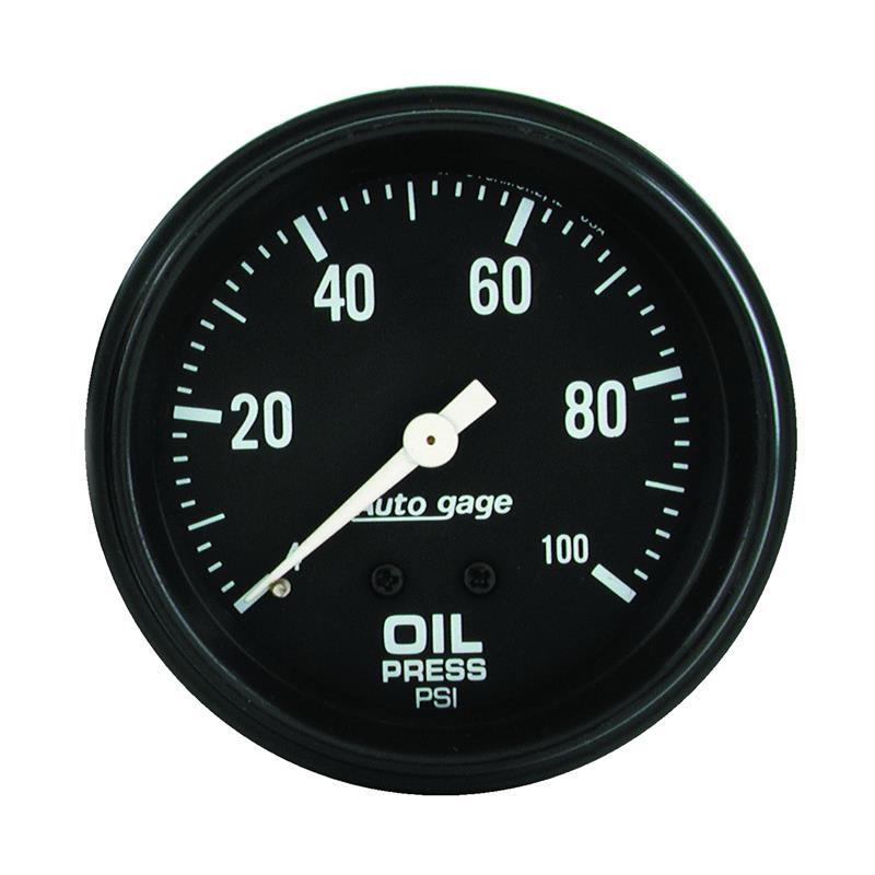 2-5/8" OIL PRESSURE, 0-100 PSI, AUTO GAGE