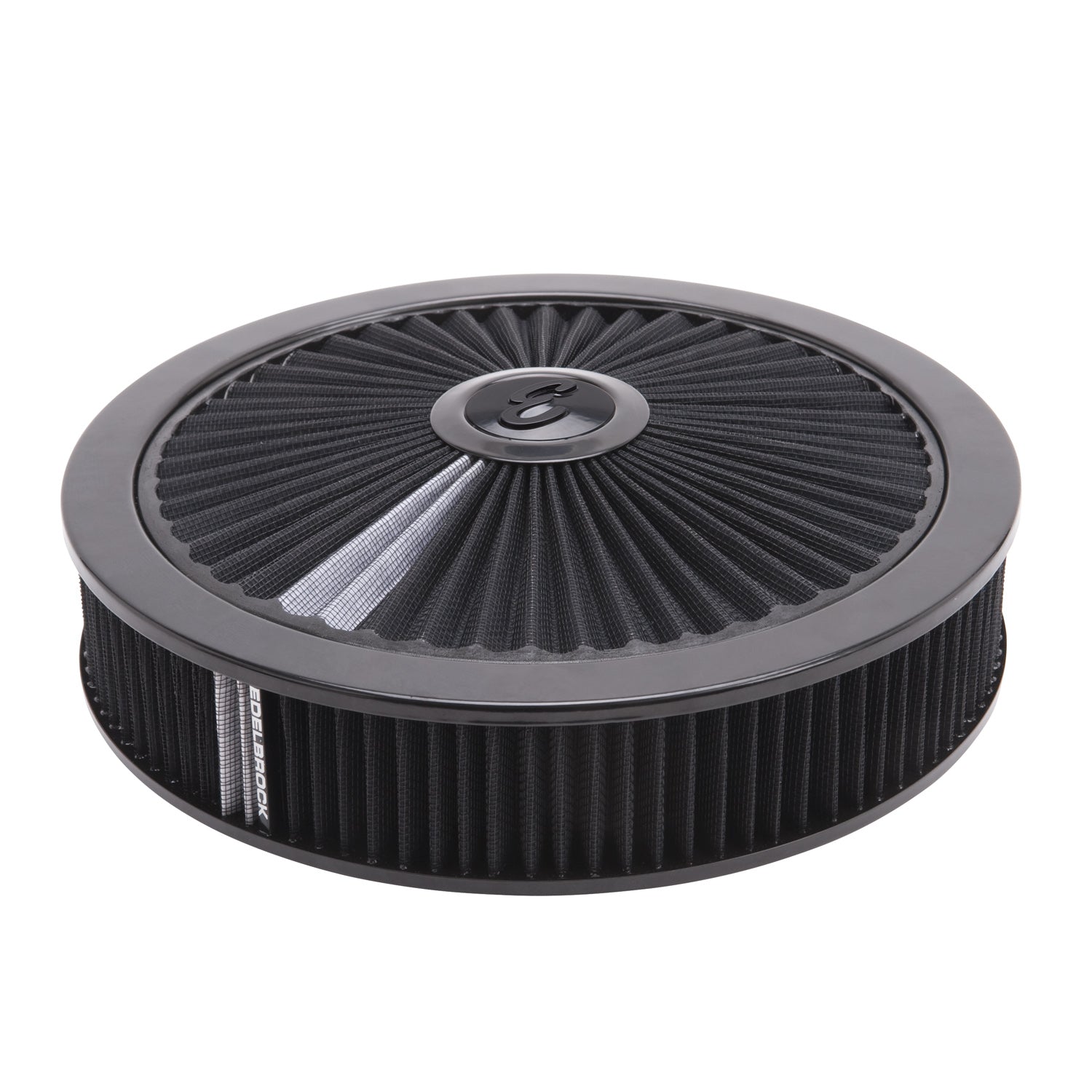 Edelbrock 43662 Air Cleaner Assembly Pro-Flo Round 14 in. Black Cotton Gauze