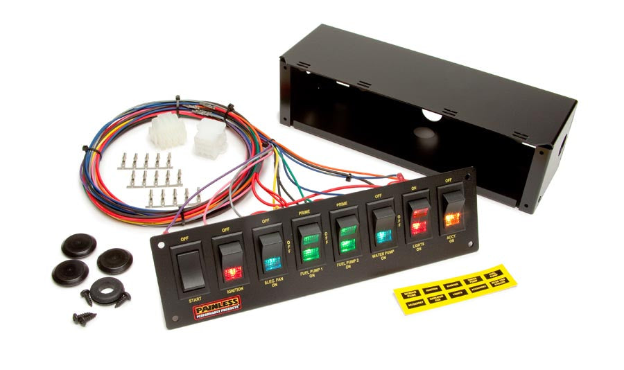 Painless Wiring 50202 8-Switch Panel/Non-Fused/Roll Bar Mount (use w/50001)