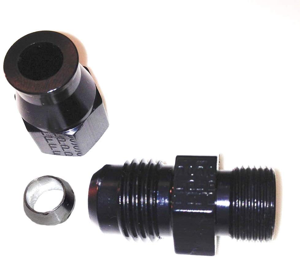 Fragola 892004-BL 6AN Male X 1/4" Tube AN Adapter Fitting Black
