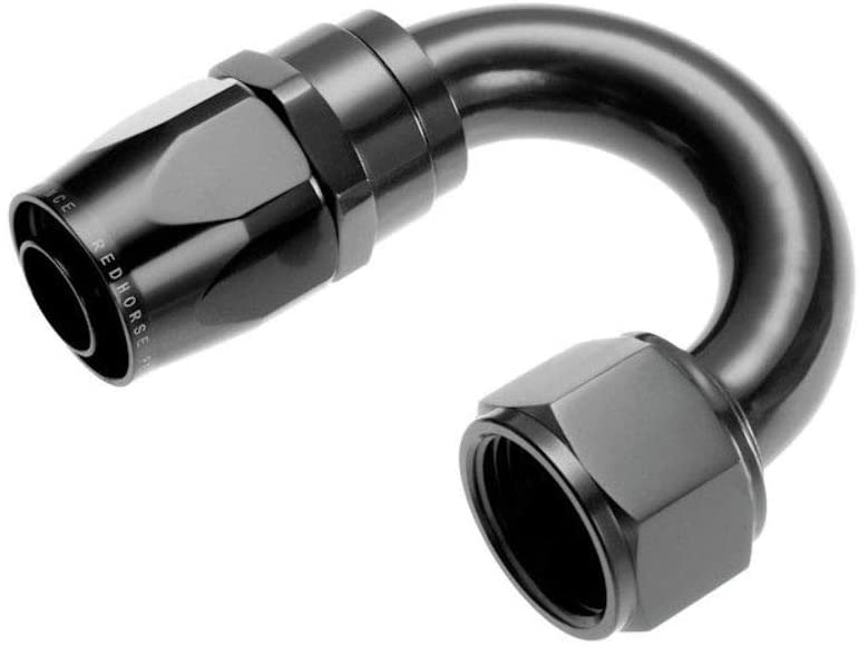 Redhorse Performance 1180-10-2 -10 180 degree female aluminum hose end - black