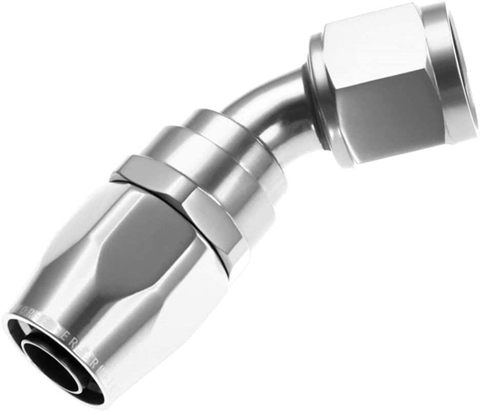 Redhorse Performance 1045-16-5 -16 45 degree female aluminum hose end - clear