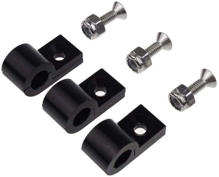 Redhorse Performance 320-14-2 1/4" Black Aluminum Line Clamps - 6pcs/pkg