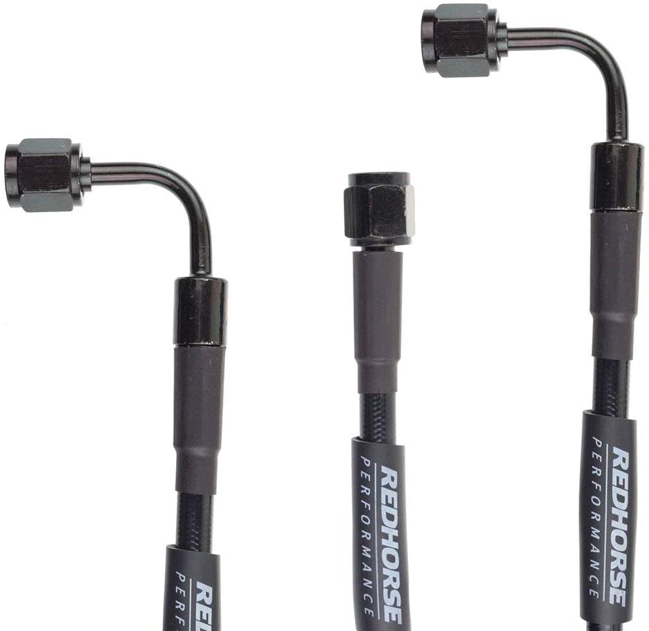 Redhorse Performance 3392-03-21 Straight -3 to 90 Degree -3 21" Pre-Assembled brake line - black