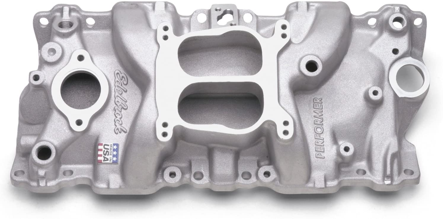 Edelbrock 2104 Performer Intake Manifold For 1987-95 Small Block Chevy, Satin Finish