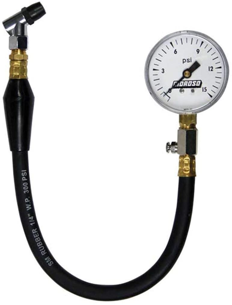Moroso 89550 Tire Pressure Gauge, Dial Type, 0-15 Psi
