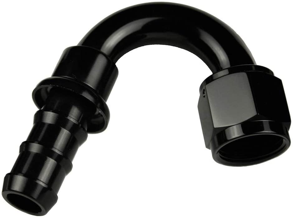 Redhorse Performance 2150-12-2 -12 150 degree AN/JIC hose end push lock - black