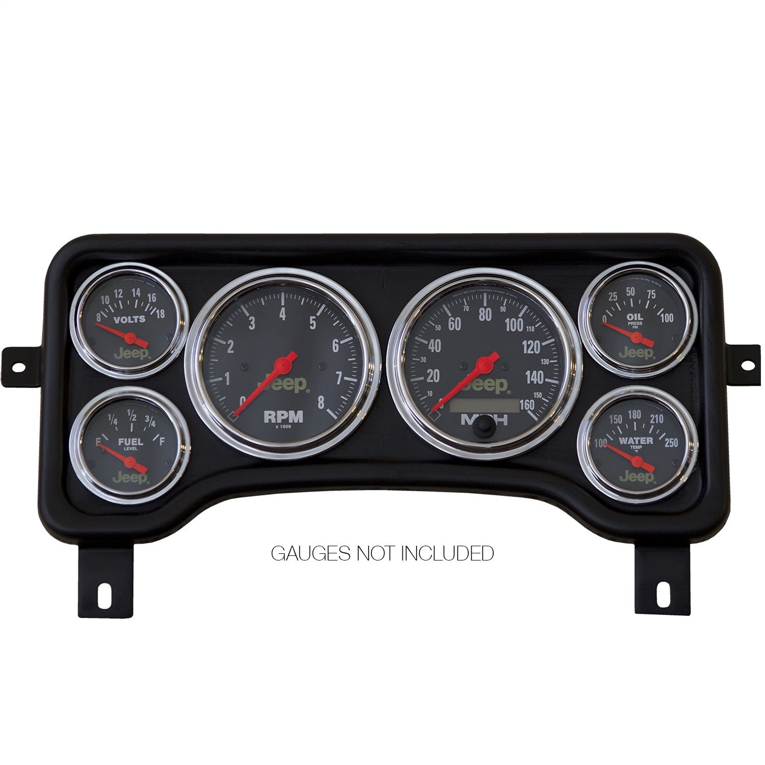 DIRECT FIT DASH PANEL, 6 GAUGE, JEEP TJ / XJ