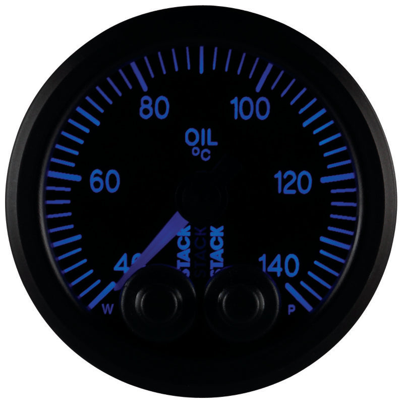 OIL TEMP, PRO-CONTROL, 52MM, BLK, 40-140 °C, 1/8" NPTF MALE