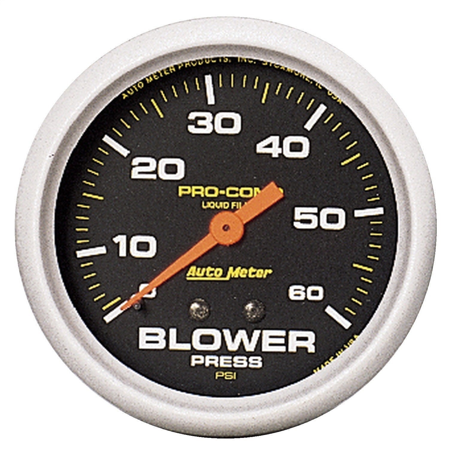 2-5/8" BLOWER PRESSURE, 0-60 PSI, W/ MEMORY, LIQUID FILLED, PRO-COMP