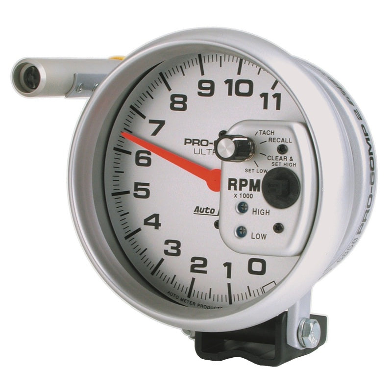 5" TACHOMETER, 0-11,000 RPM, PEDESTAL W/ QUICK LITE, W/PEAK MEMORY, ULTRA-LITE