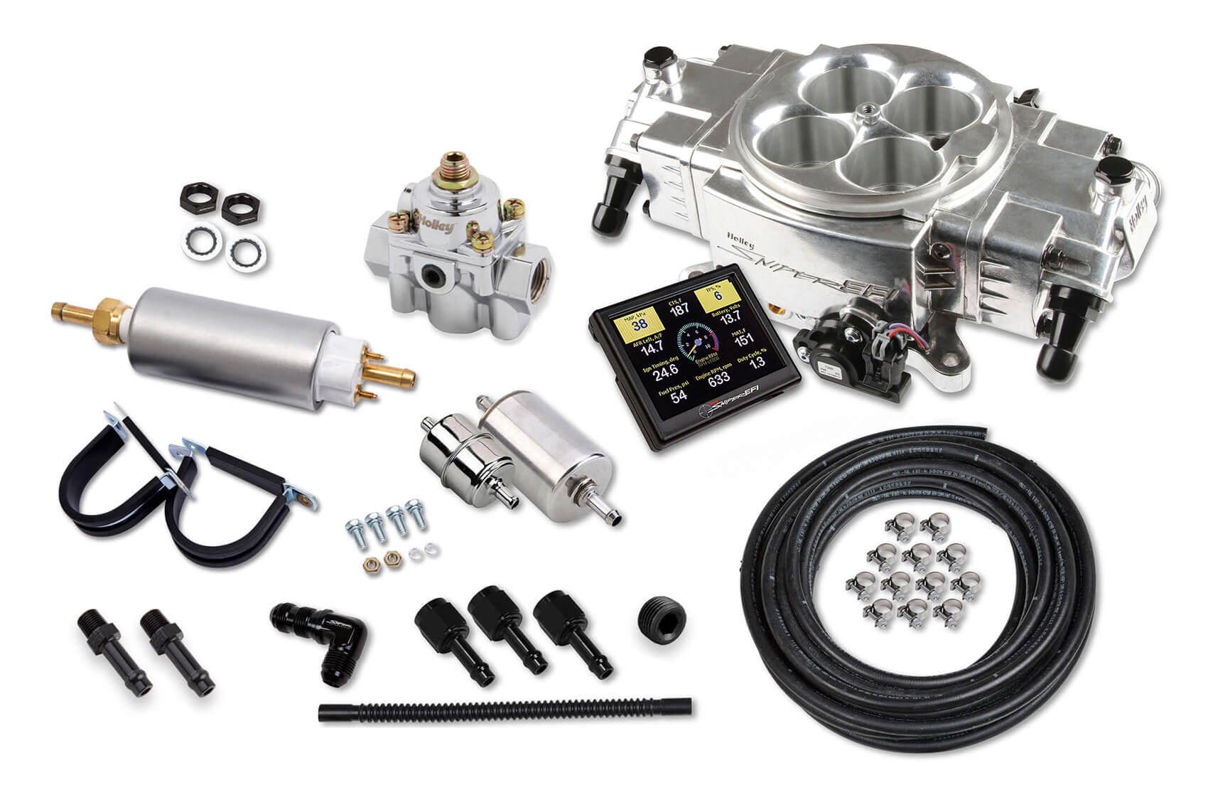 Holley 550-870K Sniper EFI Stealth 4150 Master Kit - Shiny Finish