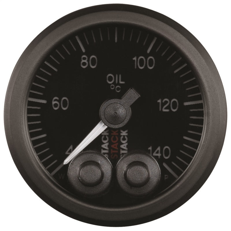 OIL TEMP, PRO-CONTROL, 52MM, BLK, 40-140 °C, 1/8" NPTF MALE