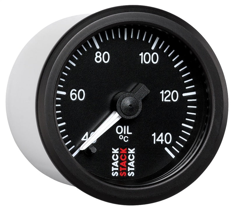 OIL TEMP, PRO STEPPER MOTOR, 52MM, BLK, 40-140 °C, 1/8" NPTF MALE