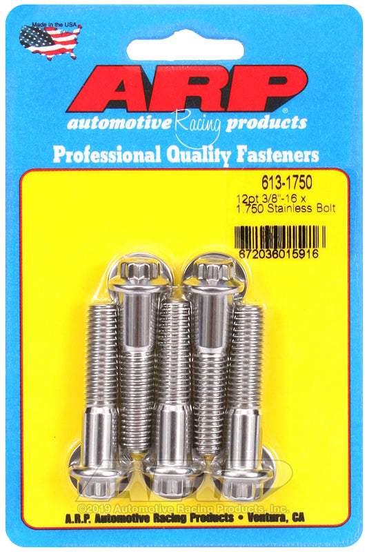 ARP 613-1750 3/8-16 X 1.750 12PT SS Bolts