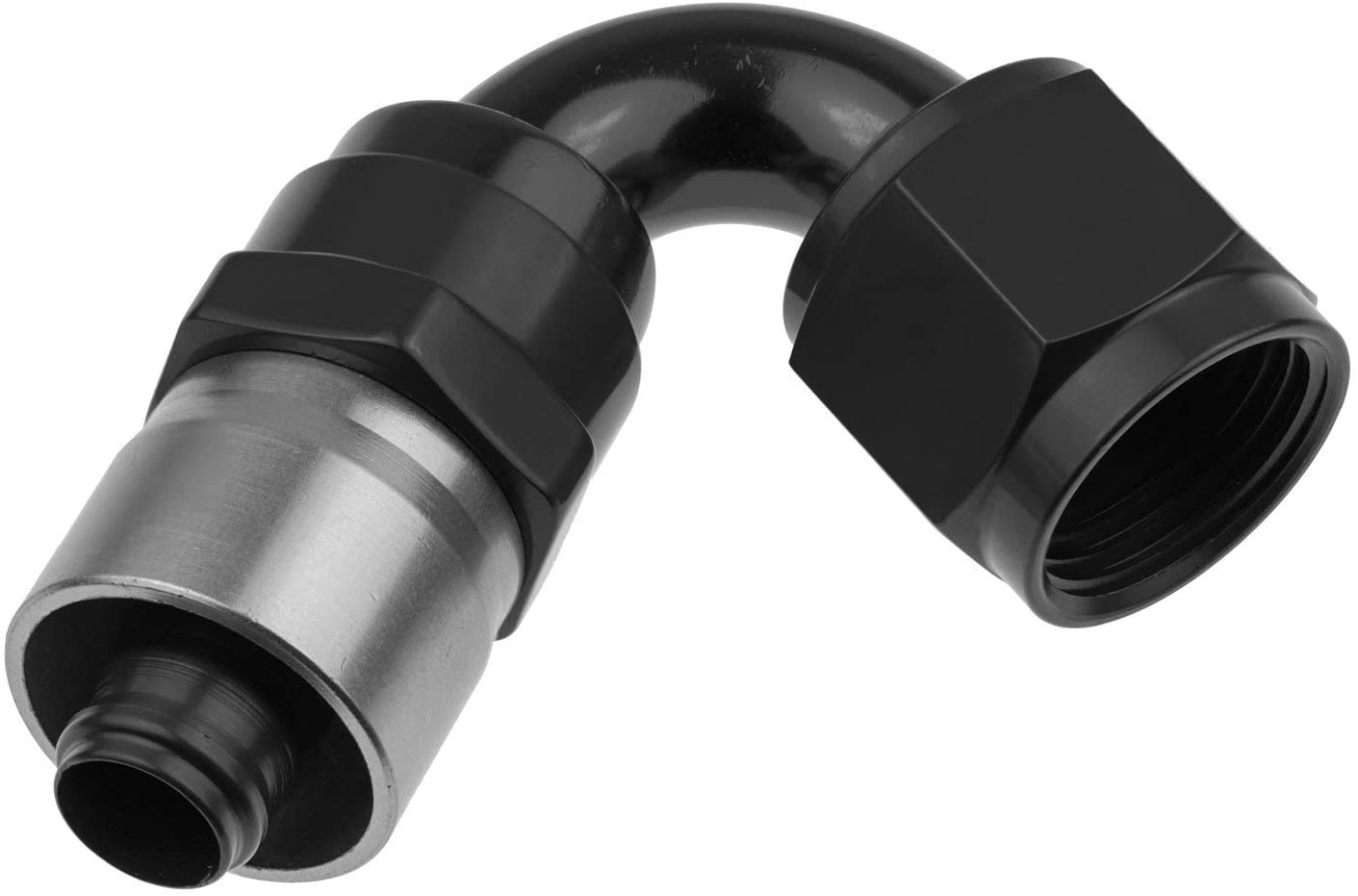 Redhorse Performance 7120-08-2 Crimp Style Hose End (Black), 1 Pack