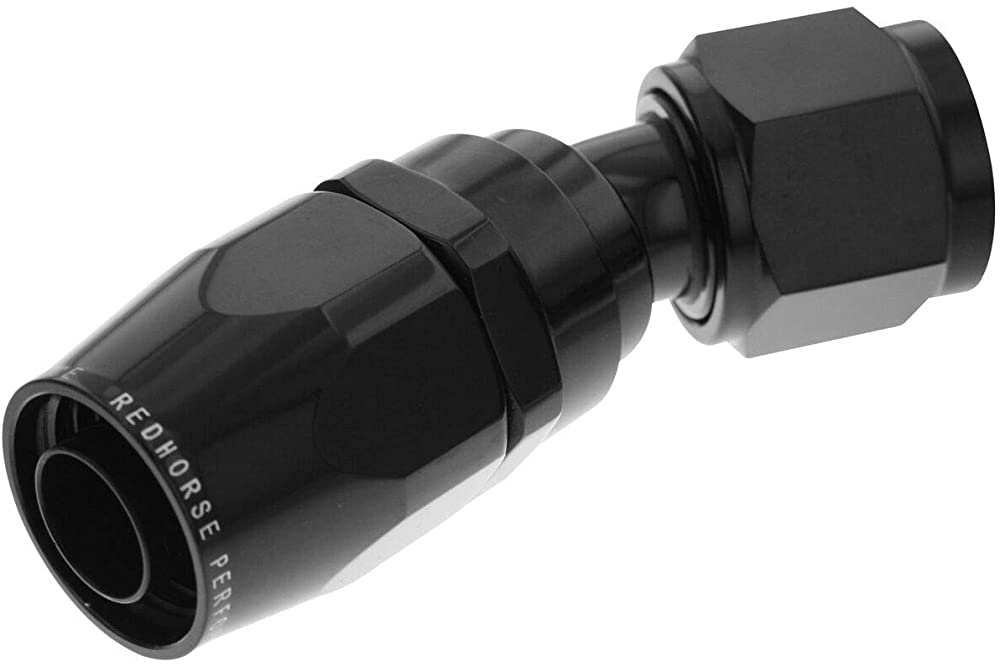 Redhorse Performance 1030-12-2 -12 30 degree female aluminum hose end - black