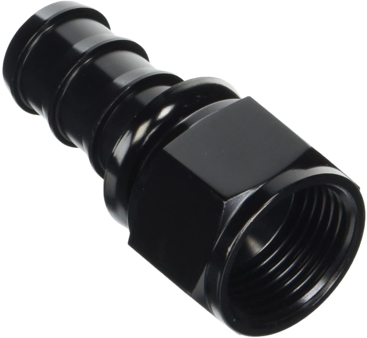 Redhorse Performance 2000-12-2 -12 straight AN/JIC hose end push lock - black