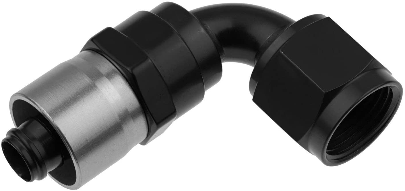 Redhorse Performance 7090-16-2 -16 AN 90 Degree Crimp Style Hose End - Black