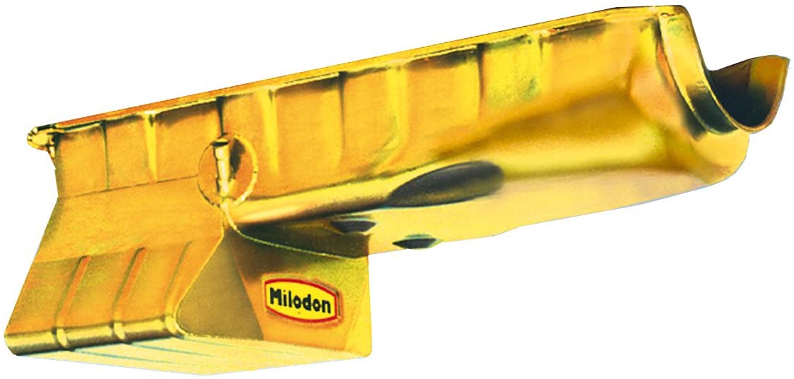Milodon 30970 Steel, Gold Zinc Plated Street & Strip Oil Pan BB Chevy