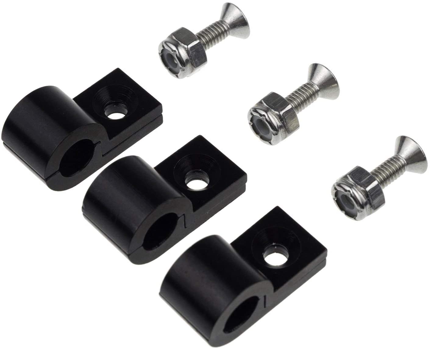 Redhorse Performance 320-516-2 5/16" Black Aluminum Line Clamps - 6pcs/pkg