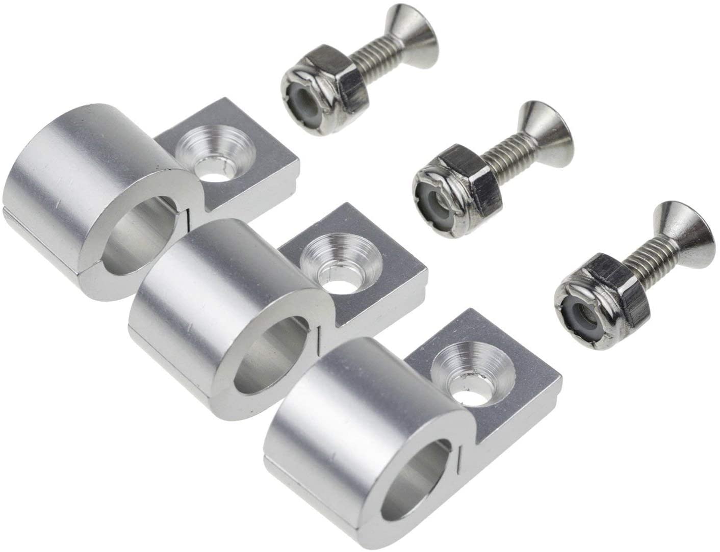 Redhorse Performance 320-38-5 3/8" Polished Aluminum Line Clamps - 6pcs/pkg