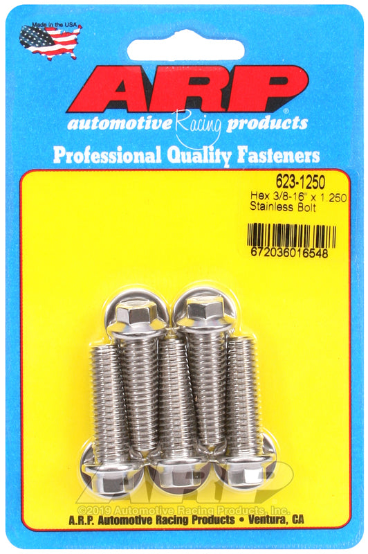 ARP 623-1250 3/8-16 X 1.250 Hex SS Bolts