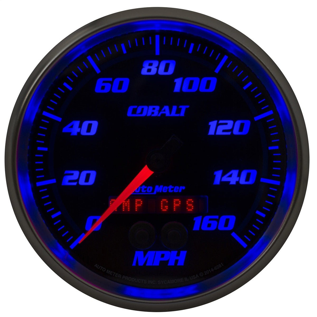 5" GPS SPEEDOMETER, 0-160 MPH, COBALT