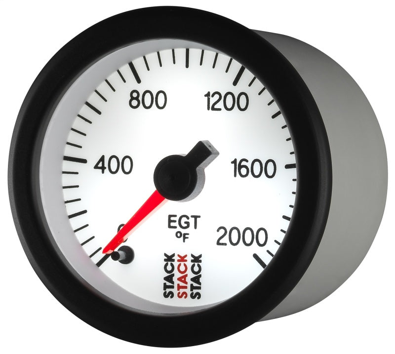 EXHAUST GAS TEMP, PRO STEPPER MOTOR, 52MM, WHT, 0-2000 °F