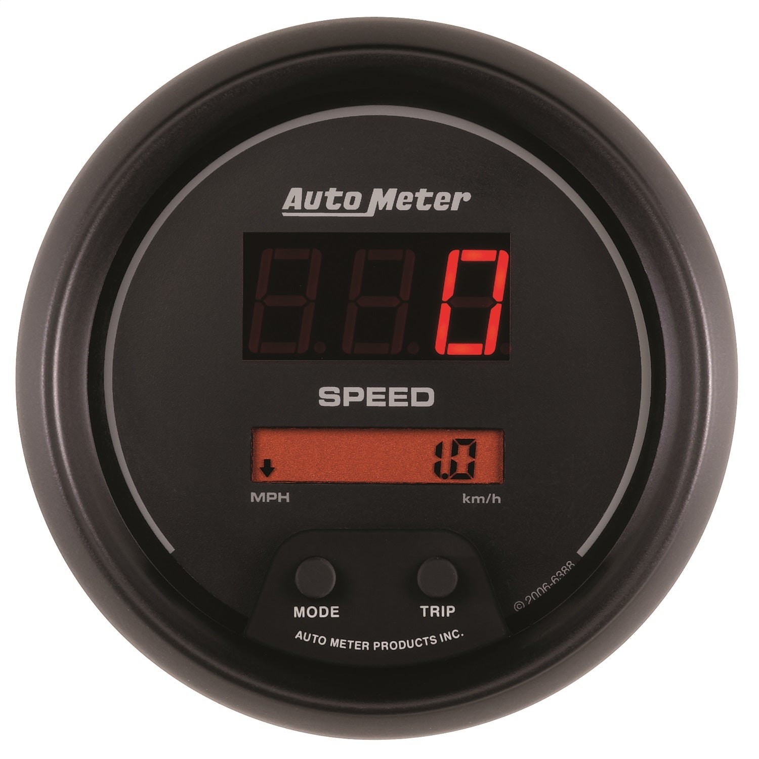 3-3/8" SPEEDOMETER, 260 MPH / 260 KM/H, SPORT-COMP DIGITAL