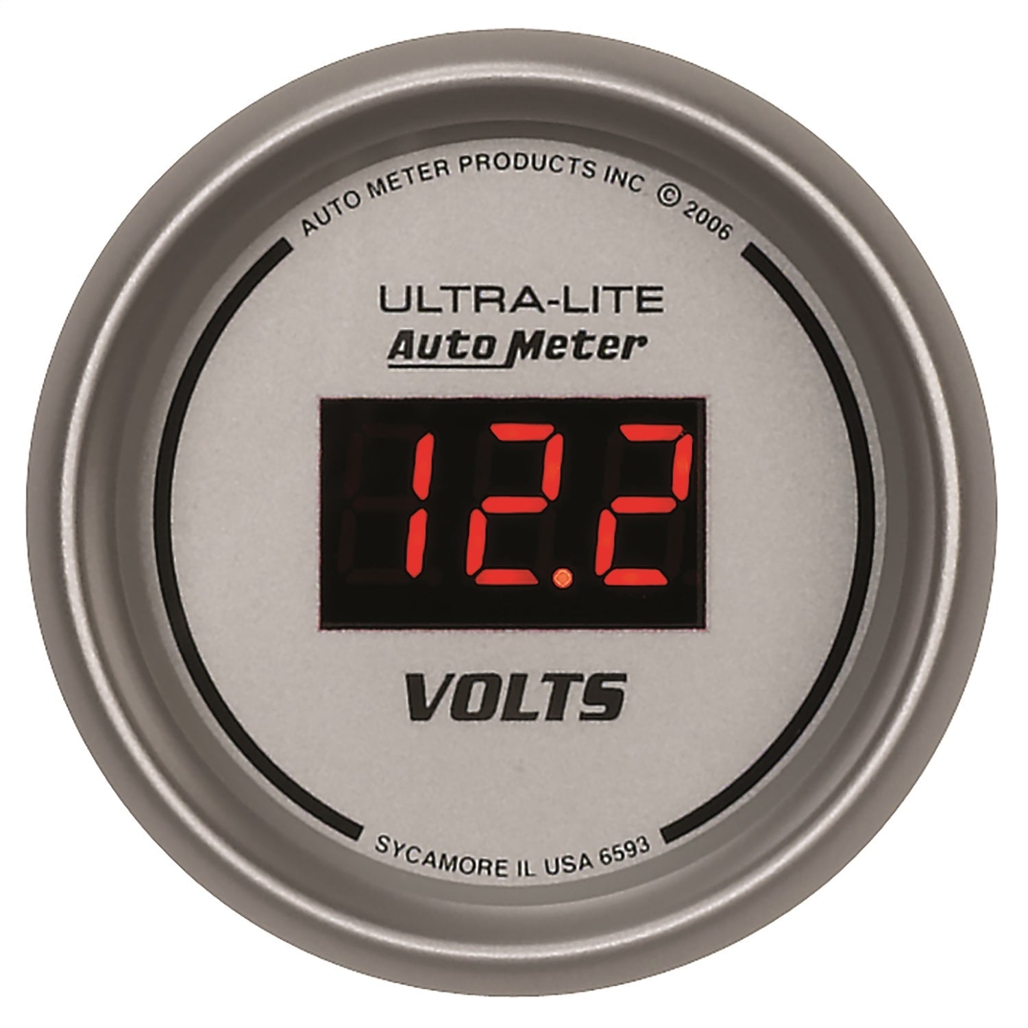 2-1/16" VOLTMETER, 8-18V, ULTRA-LITE DIGITAL