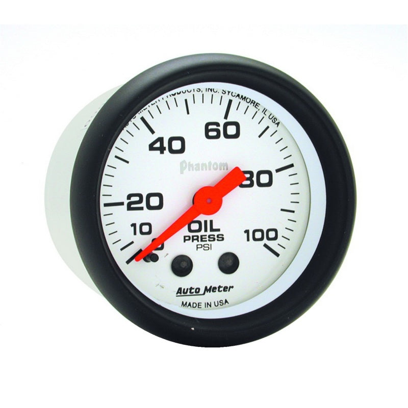 2-1/16" OIL PRESSURE, 0-100 PSI, PHANTOM