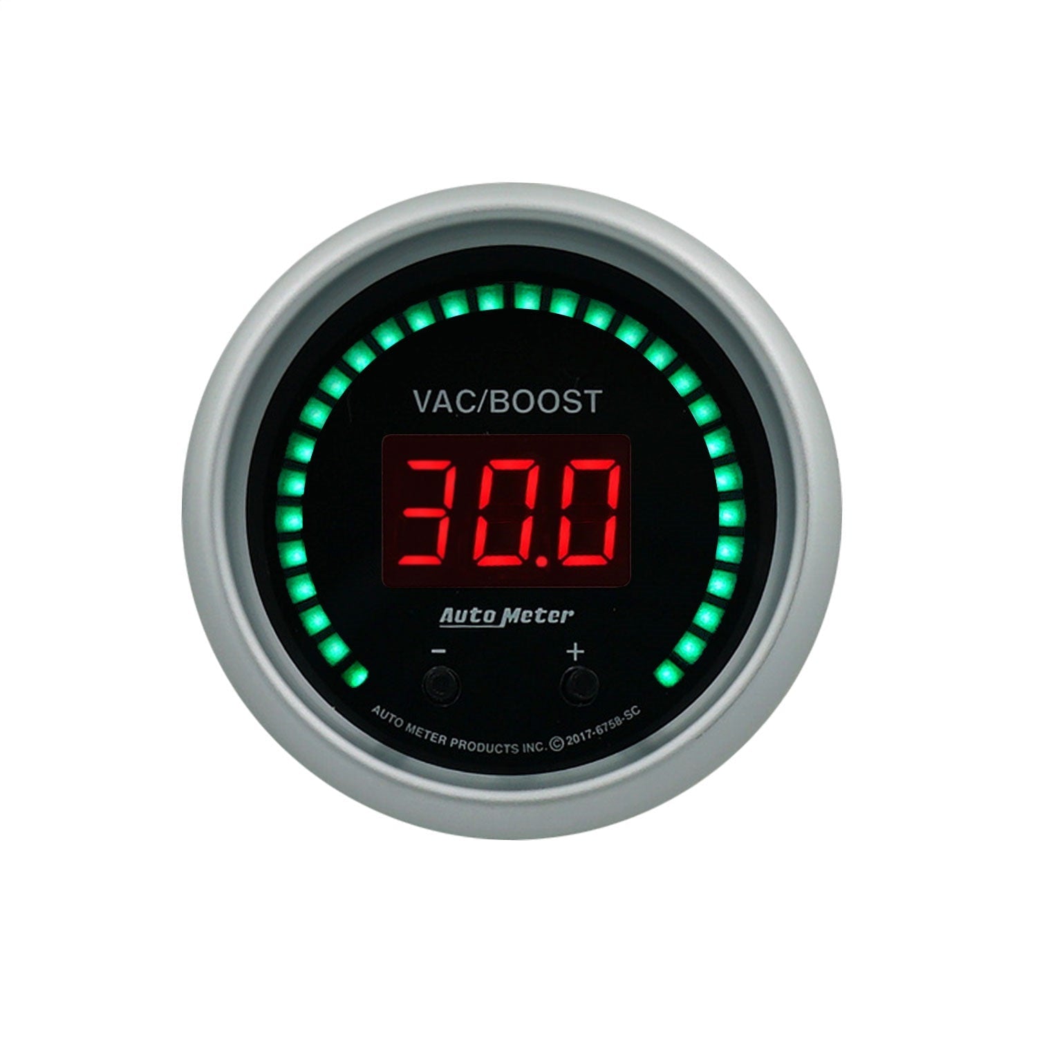 2-1/16" TWO CHANNEL VAC/BOOST / FLUID PRESSURE, SELECTABLE SCALE PSI / BAR, SPORT-COMP ELITE DIGITAL