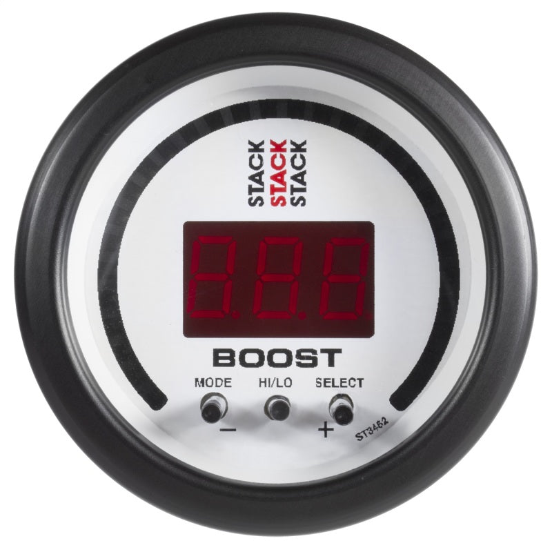52MM BOOST CONTROLLER, -1 TO +2 BAR (-30INHG TO +30 PSI), STACK WHT