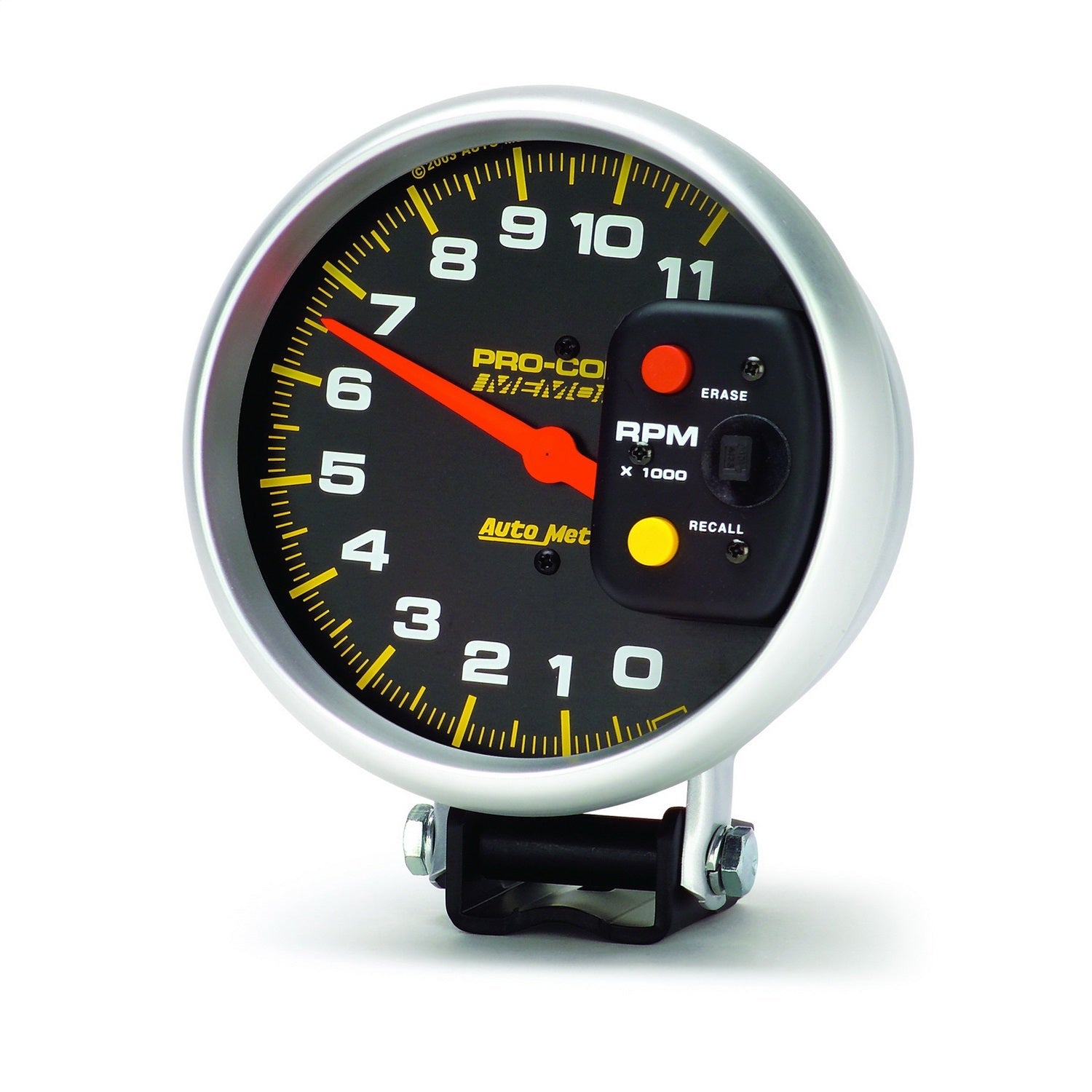 5" TACHOMETER, 0-11,000 RPM, PEDESTAL W/PEAK MEMORY, PRO-COMP