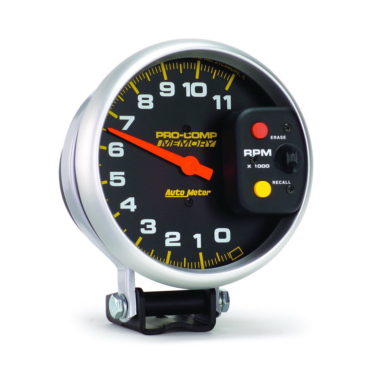 5" TACHOMETER, 0-11,000 RPM, PEDESTAL W/PEAK MEMORY, PRO-COMP