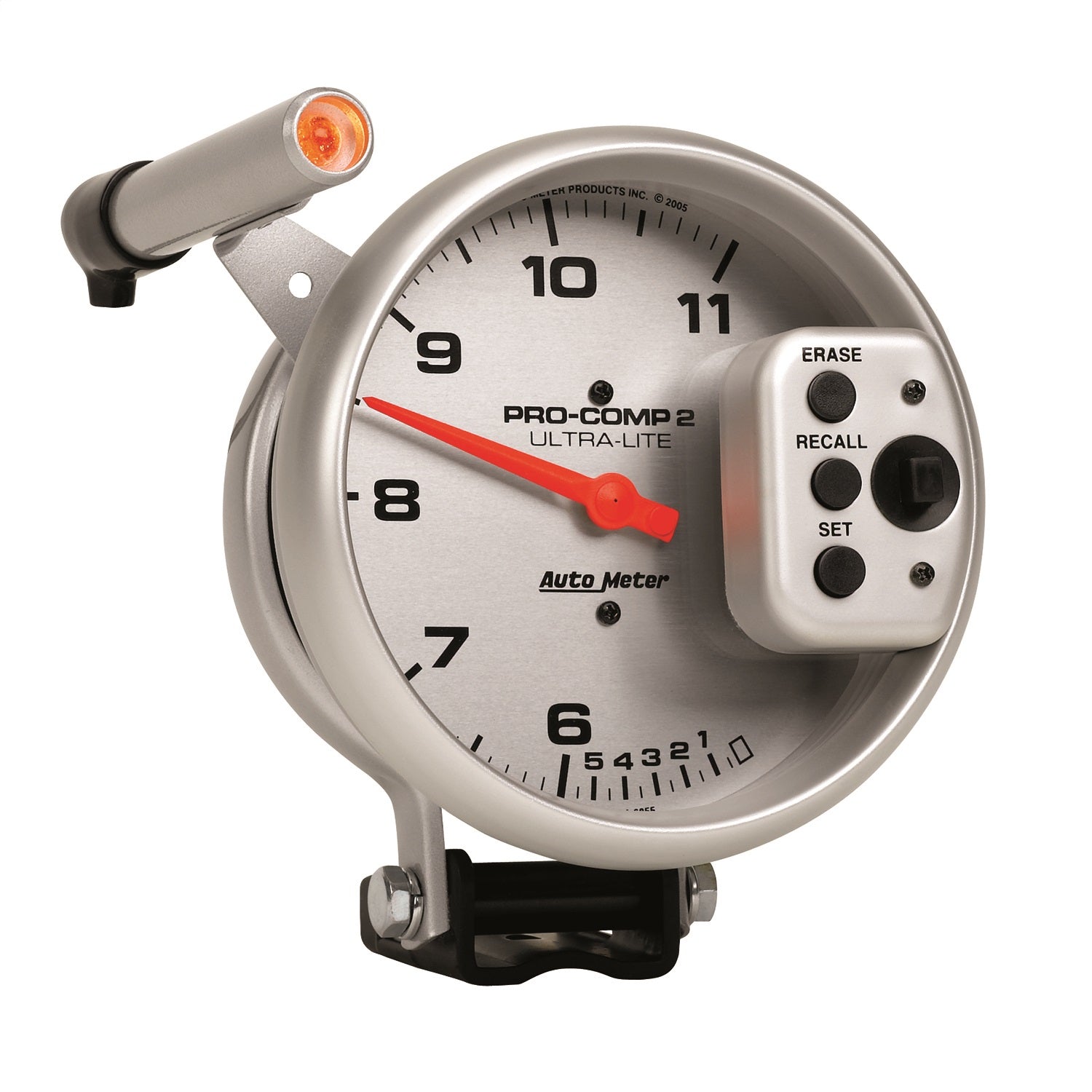 5" TACHOMETER, 0-11,000 RPM, PEDESTAL W/ QUICK LITE, DUAL RANGE W/PEAK MEMORY, ULTRA-LITE
