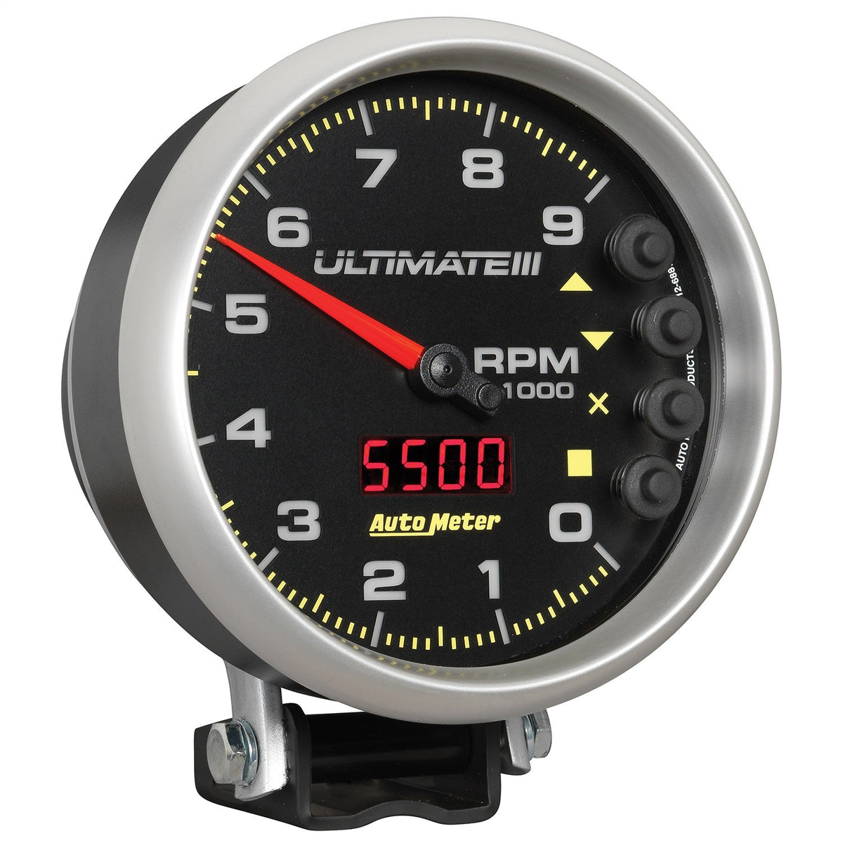 5" TACHOMETER, 0-9000 RPM, PEDESTAL, ULTIMATE III PLAYBACK, BLACK