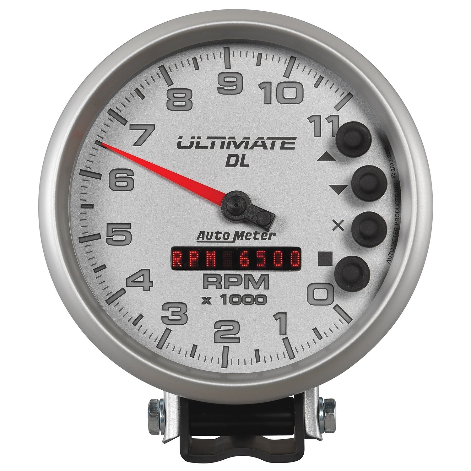 5" TACHOMETER, 0-11,000 RPM, PEDESTAL, ULTIMATE DL PLAYBACK, SILVER