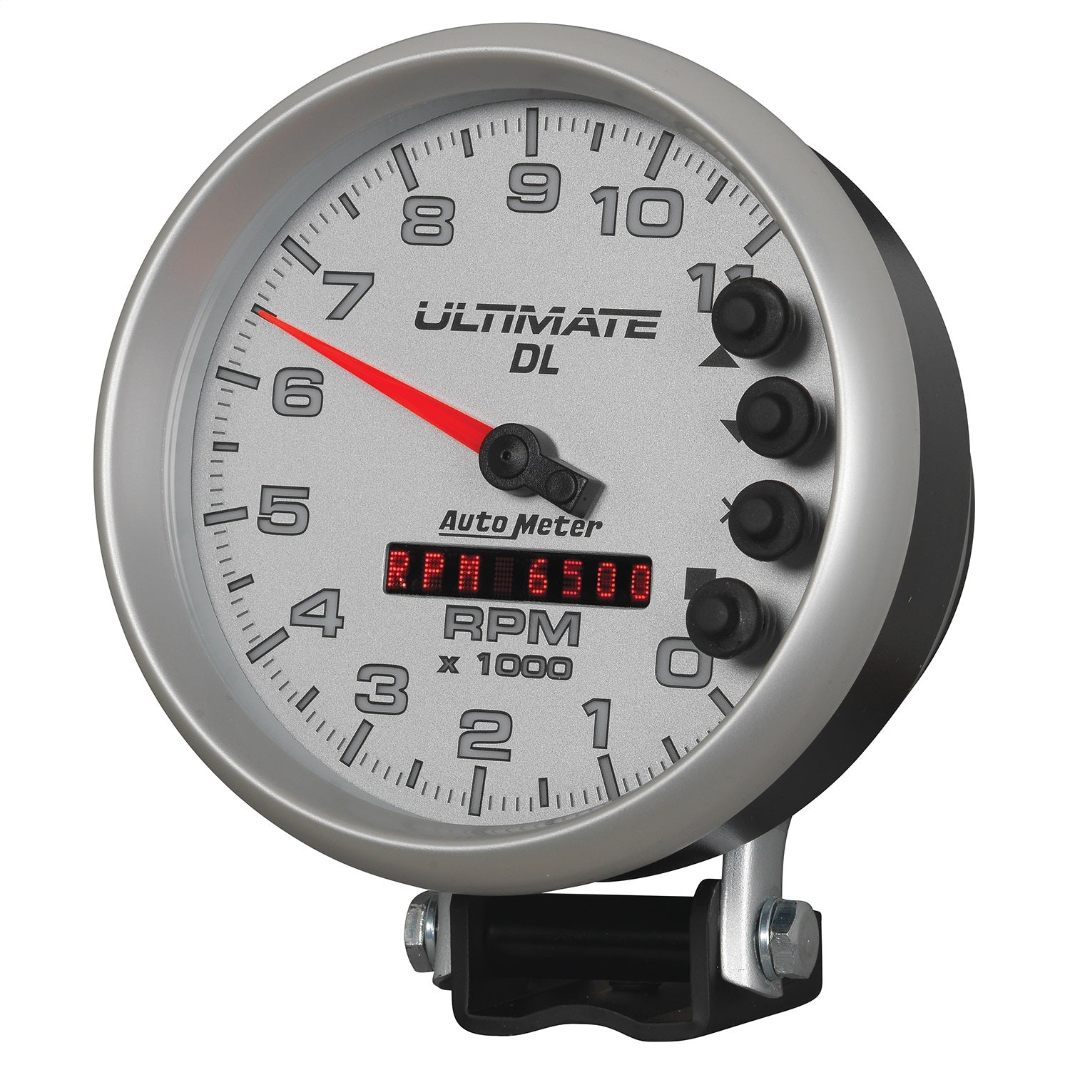 5" TACHOMETER, 0-11,000 RPM, PEDESTAL, ULTIMATE DL PLAYBACK, SILVER